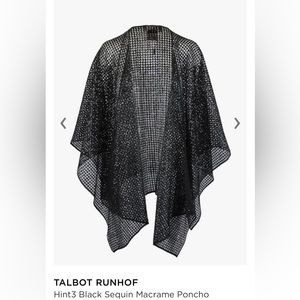 Sequin Macrame Poncho